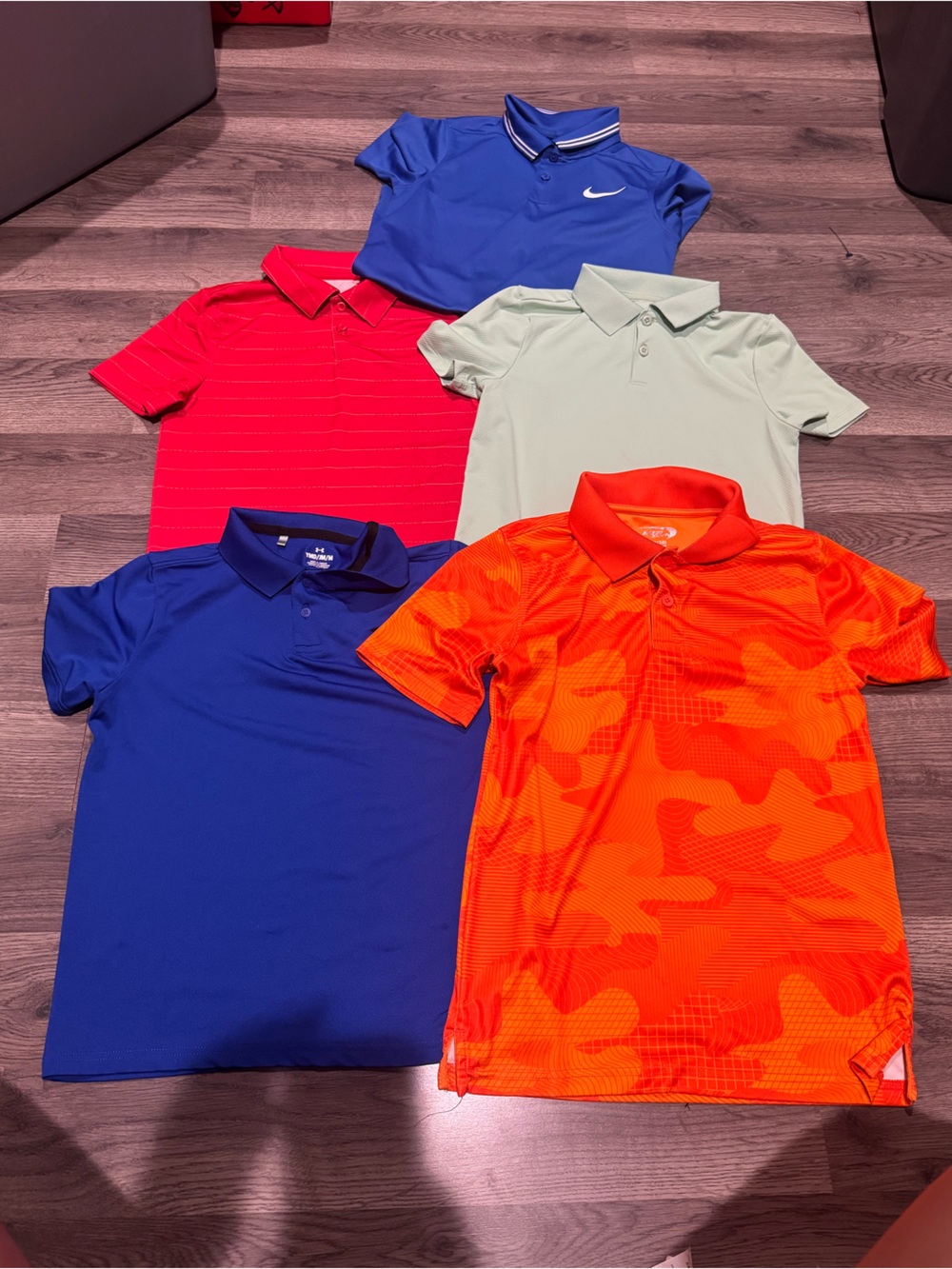 Kids Orange Camo Polo Shirt - Lightweight Active Top